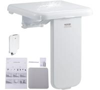 VEVOR Folding ABS Shower Seat, 15.7'' x 16.7'' Unfolded, Wall Mounted Fold Up Shower Bench with 440 lbs Load Capacity, Space Saving Fold Down Shower C