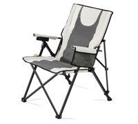 VEVOR Folding Camping Chair, 3 Reclining Positions, Outdoor High Back Camping Chair, 260lbs Weight Capacity, Full Padded Beach Chairs with Armrest & H