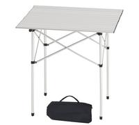 VEVOR Folding Camping Table, Portable Roll Up Side Tables, Small Lightweight Aluminum Beach Table, Compact with Carry Bag, for Outdoor Cooking, Tailga