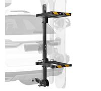 VEVOR Folding Hitch Mounted Ski & Snowboard Rack, Fits 2-Inch Receiver, Carries up to 6 Pairs of Skis or 4 Snowboards, Adjustable Hitch-Mounted Rack for Car with Key Lock, Security Strap, Tilt Access