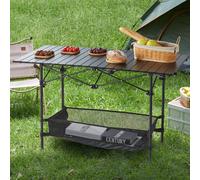 VEVOR Folding Portable Camping Table Aluminum Outdoor Table Storage & Carry Bag
