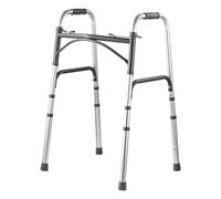 VEVOR Folding Walker, 2-Button Folding Walkers with 8-Level Adjustable Height and Durable Handles, Lightweight Aluminum Mobility Walker Aid for Elderly Handicapped Disabled, Up to 350 Pounds