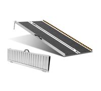 VEVOR Portable Wheelchair Ramp, 4 ft 800 lbs Capacity, Non-Slip Aluminum Folding Threshold Ramp, Foldable Mobility Scooter Ramp Wheel Chair Ramp, Handicap Ramp for Home Steps, Stairs, Doorways, Curbs