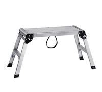 VEVOR Folding Work Platform, 330 lbs Load Capacity, Aluminum Drywall Stool Ladder, Heavy Duty Work Bench w/Non-Slip Feet, Ideal for Washing Vehicles, Cleaning, Painting, Decorating