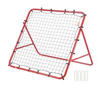 VEVOR Football Rebounder Net 100 x 100 cm, Portable Sports Bounce Wall for Baseball Basketball, Adjustable Football Goal, Rebounder Kickback Goal Made of Steel Frame and PE Net