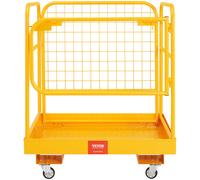 VEVOR Forklift Safety Cage Work Platform 36x36 in 1200lbs with Wheels for Aerial