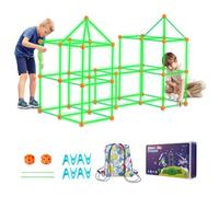 VEVOR Fort Building Kit for Kids, 140PCS Glow in The Dark STEM Building Toys, Educational Gift for 4 5 6 7 8+ Year Old Boys & Girls Indoor Outdoor Pla
