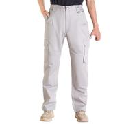 VEVOR FR Pants for Men, 100% Cotton, Flame-Resistant Cargo Pants with Multi-Pockets and Elastic Waist, Reinforced Tear-Proof Stitching, Ideal for Welding Work and Casual Wear, XL Size, Gray