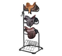 VEVOR Freestanding Saddle Stand 3 Tiers English and Western Saddle Rack