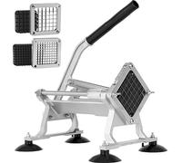 VEVOR French Fry Cutter, Potato Slicer with 1/2-Inch and 3/8-Inch Stainless Steel Blades, Manual Potato Cutter Chopper with Suction Cups, Great for Potato, French Fries, Cucumber, Vegetables, Carrot