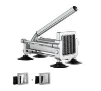 VEVOR French Fry Cutter, Potato Slicer with 1/2-Inch and 3/8-Inch Stainless Steel Blades, Manual Potato Cutter Chopper with Suction Cups, Great for Potato, French Fries, Cucumber, Vegetables, Carrot