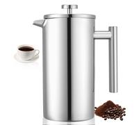 VEVOR French Press Coffee Maker 1.5L Stainless Steel French Coffee Press Silver