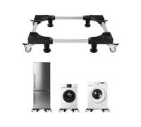 VEVOR Washing Machine Base Base 500 kg Load Capacity, Mobile Base with Lockable Twin Wheels & 4 Brakes, 69.85-89.9 cm Adjustable Furniture Trolley for Washing Machine, Fridge & Dryer