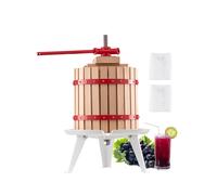Vevor 3.2Gal/12L Wine Press, Solid Wood Basket, 8 Blocks, Manual Juice Maker For Cider/apple/grape/honey, Kitchen/home