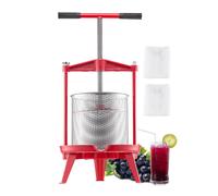 VEVOR Fruit Wine Press Manual Press for Wine Making 3.69 Gal/14L Stainless Steel
