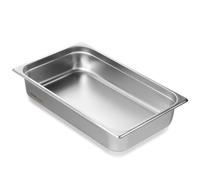 VEVOR Hotel Pan, Full Size Anti-Jam Steam Pan, 0.8mm Thick Stainless Steel Restaurant Steam Table Pan, 4-Inch Deep Commercial Table Pan, Catering Storage Food Pan, for Industrial & Scientific
