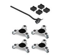 VEVOR Furniture Dolly, 440 lbs Load Capacity, 3 Wheel Steel 6.3" Tri-dolly Heavy Duty Mover with Triangle Swivel Caster, Carbon Steel Panel, Furniture Lift Mover Tool Set for Appliances, Sofa, Fridge