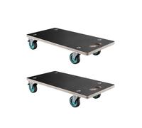 VEVOR Furniture Dolly, 551 lbs Load Capacity, Furniture Moving Dollies with 4 TPR Silent Wheels, Rectangle Multifunctional Flat Dolly for Piano Furniture Couch Washing Machine Fridge, 2 Pack, Black