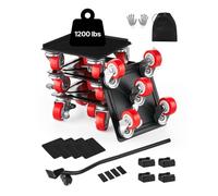 VEVOR Furniture Dolly, Maximum Load 1200 lbs, Heavy Duty Furniture Movers with 5 360° Rotation Wheels, Carbon Steel Panel, Furniture Lift Slider Tool Set for Appliances, Sofa, Fridge, Washing Machine