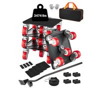 VEVOR Furniture Dolly, Maximum Load 3474 lbs, Heavy Duty Furniture Movers with 5 360° Rotation Wheels, Carbon Steel Panel, Furniture Lift Slider Tool Set for Appliances, Sofa, Fridge, Washing Machine