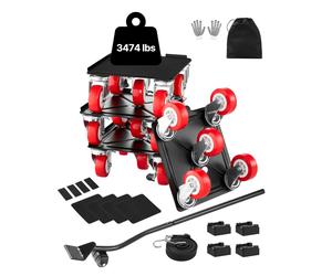 VEVOR Furniture Dolly Maximum Load 3474 lbs Heavy Duty Furniture Movers with 5 360 Rotation Wheels Carbon Steel Panel Furniture Lift Slider Tool S