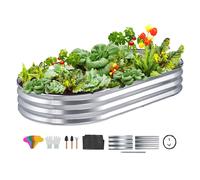 VEVOR Galvanized Raised Garden Bed Planter Box 71.9x36.4x11" Flower Vegetable