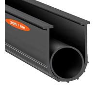 VEVOR Garage Door Seals Bottom Rubber, U Shape +O Ring Combination Garage Door Bottom Weather Seal, 20ft Weatherproofing Garage Door Seal, 5/16 inch T-Ends and 3 3/4 inch Width, for Doors, Black