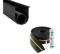 VEVOR Garage Door Threshold and Bottom Seals Kit, 10 FT U Shape+O Ring Universal Garage Door Bottom Seal Weatherstrip PVC, Combine with Weatherproof Garage Threshold Seal Strip with Adhesive, Black