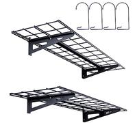 VEVOR Garage Storage Shelving, 2 Pack, 4 x 1 ft Heavy Duty Garage Shelves Wall Mounted, 400 lbs Load Capacity(Total) Garage Storage Rack Floating Shelves, Suitable for Shop, Shed, Garage Storage