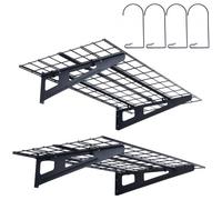 VEVOR Garage Storage Shelving, 2 Pack, 4 x 2 ft Heavy Duty Garage Shelves Wall Mounted, 500 lbs Load Capacity(Total) Garage Storage Rack Floating Shelves, Suitable for Shop, Shed, Garage Storage