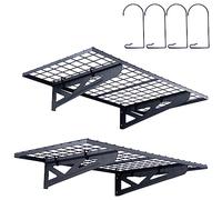 VEVOR Garage Storage Shelving, 2 Pack, 4 x 2 ft Heavy Duty Garage Shelves Wall Mounted, 502 lbs Load Capacity(Total) Garage Storage Rack Floating Shelves, Suitable for Shop, Shed, Garage Storage