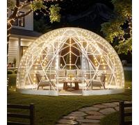 VEVOR Garden Dome Tent, 12 x 7.2 ft Outdoor Clear Bubble Tent for 4-7 Person, Weatherproof Geodesic Dome Greenhouse with Window, PVC Igloo Tents for Backyard Patios Camping Party Wedding