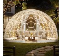 VEVOR Garden Dome Tent, 15 x 9.5 ft Outdoor Clear Bubble Tent for 10-14 Person, Weatherproof Geodesic Dome Greenhouse with Window, PVC Igloo Tents for Backyard Patios Camping Party Wedding