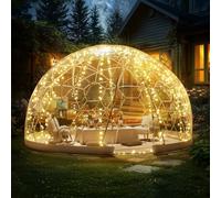 VEVOR Garden Dome Tent House, 12 FT Dome Tent, Upgraded Igloo Tent with PVC Transparent Cover and Window, Waterproof Outdoor Geodesic Dome Camping Shelter for Patio, Dining Backyard, Party