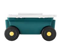 Vevor Garden Scooter With Seat, 2 In 1 Rolling Garden Cart With Storage Bin, Supports Up To 227 Lbs, Outdoor Wagon