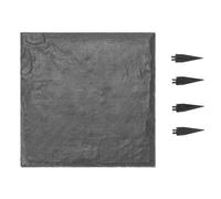 VEVOR Garden Stepping Stones, 16Pcs 15.5 x 15.5 in, Decorative Stepping Stones with Stakes, Weather-Resistant Plastic Pathway Pavers, Smooth Surface, Outdoor Walkway for Lawn Patio Landscape, Grey