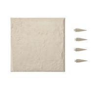 VEVOR Garden Stepping Stones, 4Pcs 15.5 x 15.5 in, Decorative Stepping Stones with Stakes, Weather-Resistant Plastic Pathway Pavers, Smooth Surface, Outdoor Walkway for Lawn Patio Landscape, Beige