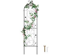 VEVOR Garden Trellis for Climbing Plants, 60 x 15 in, Rustproof Metal Garden Flower Trellis, Outdoor Climbing Rose Trellis Cucumbers Support, Decorative Tall Clematis Trellis for Courtyards Lawns