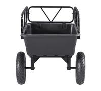 Vevor Garden Utility Trailer, 10 Cu. Ft 500 Lbs, Atv Utv Hauling Trailer, Tow Behind Poly Dump Cart With 16" Tires
