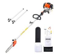 VEVOR Gas Pole Saw, 43CC 2 Stroke Gas Powered Pole Saws with 10 in Cutting Bar, Cordless Tree Trimmer with 30 fl.oz Fuel Tank, 6.8 to 11.7 ft Extendab