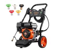 VEVOR Gas Pressure Washer, 3950 PSI 10L/min, 2.6 GPM Gas Powered Pressure Washer with Copper Pump, Spray Gun and Extension Wand, 5 Nozzle Set, for Car