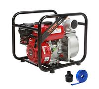 VEVOR Gasoline Engine Water Pump, 3-inch, 7HP 265 GPM, 142ft Lift, 22ft Suction, 4-Stroke Gas Powered Trash Water Transfer Pump Portable High Pressure with 25ft Hose for Irrigation Pool, EPA Certified
