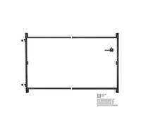 VEVOR AA70000304, Fits 40 to 72 in Wide Openings, Up from 4 to 5 ft High, Adjustable Building, Anti Sag Full Gate Frame Kit with Latch Lock and Screws, for Wooden Fence, Iron, Black