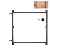 VEVOR AA70000302 Fits 60 to 96 in Wide Openings, Up from 4 to 5 ft High, Adjustable Building, Anti Sag Full Gate Frame Kit with Latch Lock and Screws, for Wooden Fence, Iron, Black