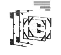 VEVOR Gate Corner Brace Bracket 2 Sets Anti Sag Gate Frame Hardware Kit Gate Frame Brace Bracket with Latch Lock Screws for Shed Doors Corral Ga