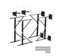 VEVOR Gate Corner Brace Bracket, 2 Sets, Anti Sag Gate Frame Hardware Kit, Gate Frame Brace Bracket with Latch Lock, Screws, for Shed Doors, Corral Gates, Driveway Gates, Stable Gates, Iron, Black