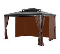 VEVOR Gazebo Privacy Curtain 12' x 10' x 7' Waterproof Gazebo Curtains Coffee