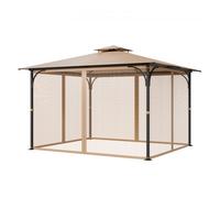VEVOR Gazebo Netting Replacement, Fit Most 10 x 12 x 7 FT Gazebo Curtain, Outdoor Garden Net, 4-Panel Sidewall Mesh Net, Patio Midge Netting with Double Zipper, Canopy Screen (Netting Only)