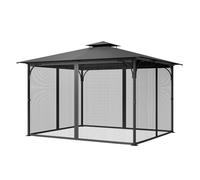 VEVOR Gazebo Netting Replacement, Fit Most 10 x 13 x 6.8 FT Gazebo Curtain, Outdoor Garden Net, 4-Panel Sidewall Mesh Net, Patio Midge Netting with Double Zipper, Canopy Screen (Netting Only)