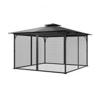 VEVOR Gazebo Netting Replacement, Fit Most 12 x 12 x 7.5 FT Gazebo Curtain, Outdoor Garden Net, 4-Panel Sidewall Mesh Net, Patio Midge Netting with Double Zipper, Canopy Screen (Netting Only)